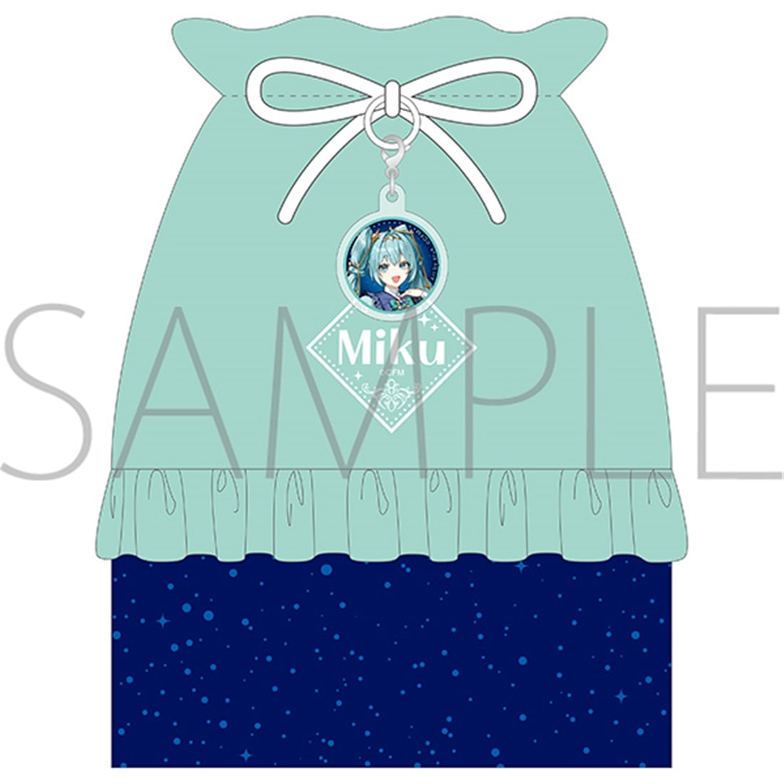 初音ミクシリーズ アクリルチャーム付き巾着 初音ミク