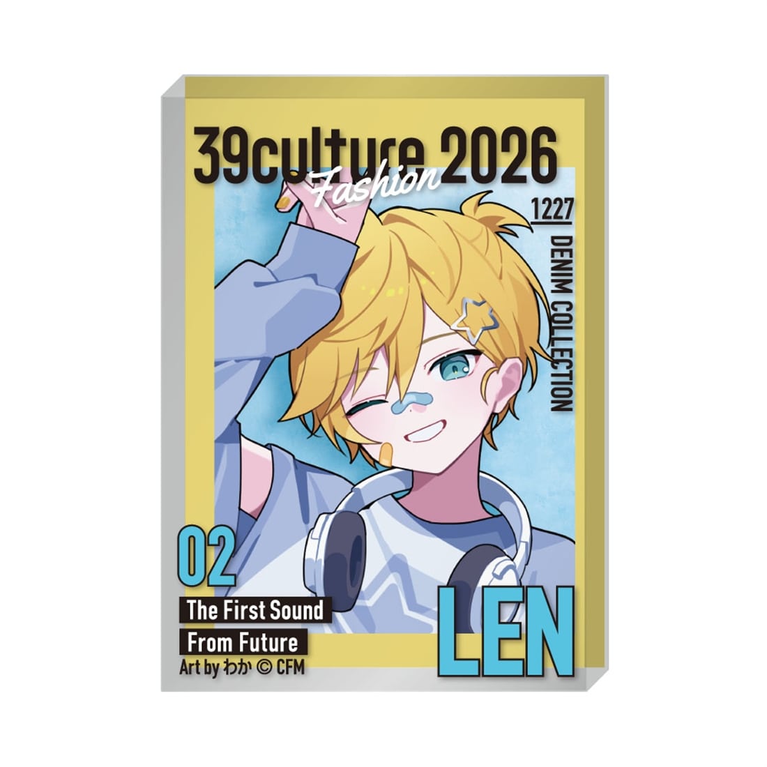 39Culture 2026 FASHION 雑誌風アクリルブロック 鏡音レン