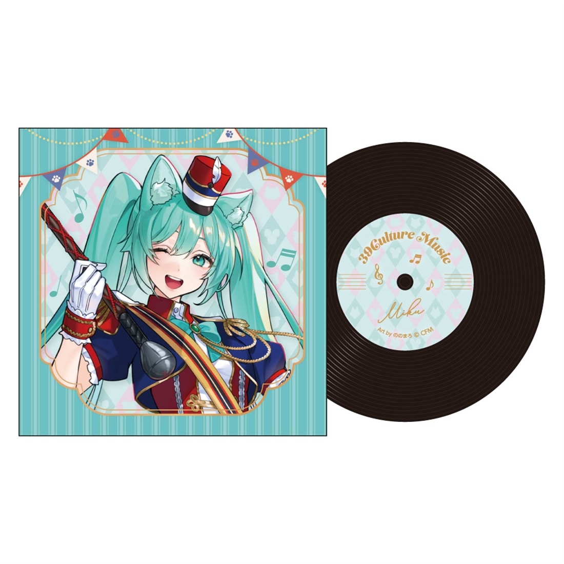 39Culture 2026 MUSIC レコード風コースター 初音ミク