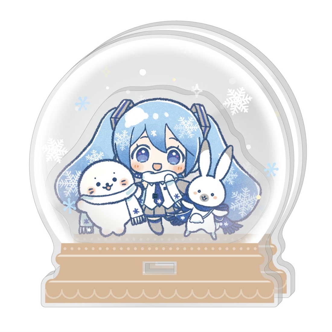しろたん×雪ミク アクリルジオラマ A