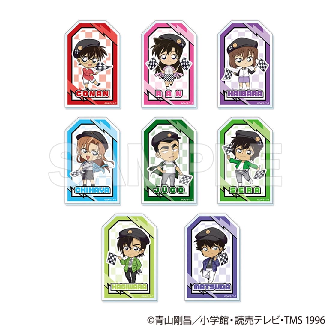 名探偵コナン トレーディングアクリルバッジスタンド チェッカーフラッグ① 【1BOX】