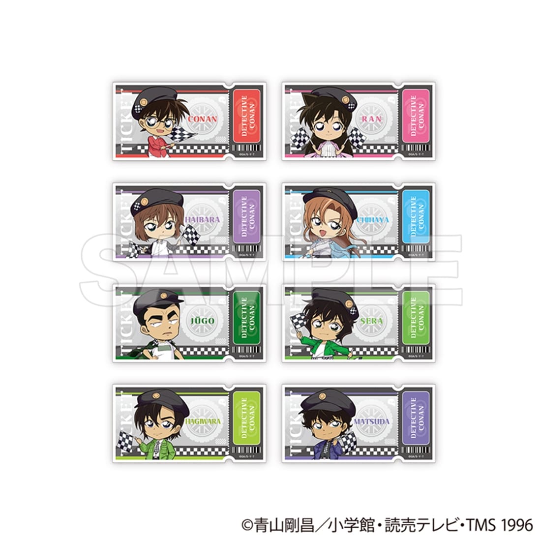 名探偵コナン トレーディングチケット風クリアカード チェッカーフラッグ① 【1BOX】