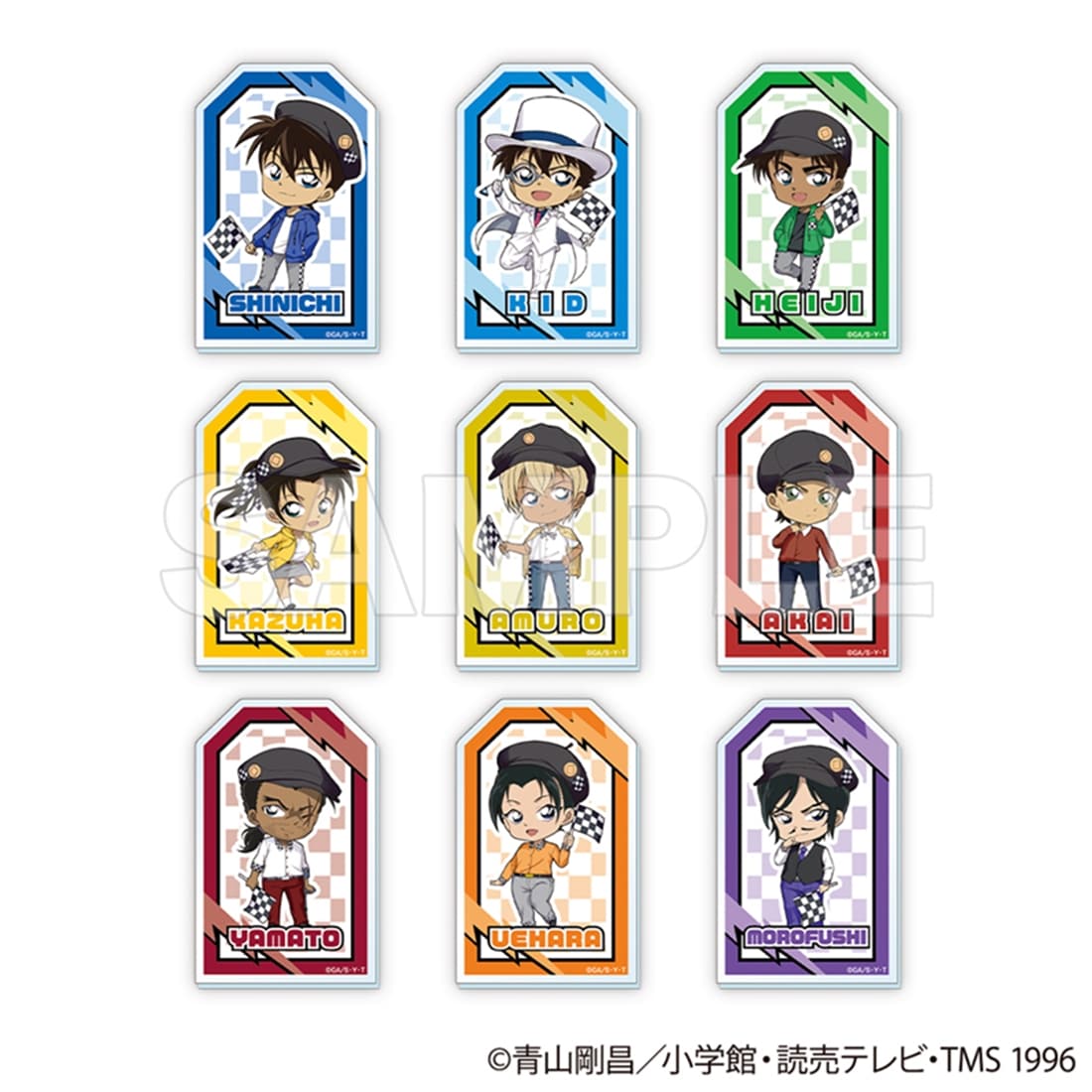 名探偵コナン トレーディングアクリルバッジスタンド チェッカーフラッグ② 【1BOX】