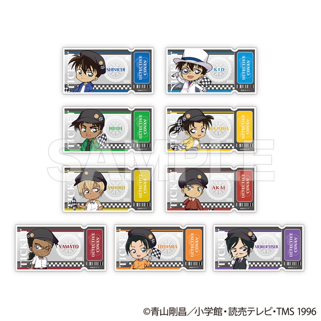 名探偵コナン トレーディングチケット風クリアカード チェッカーフラッグ② 【1BOX】