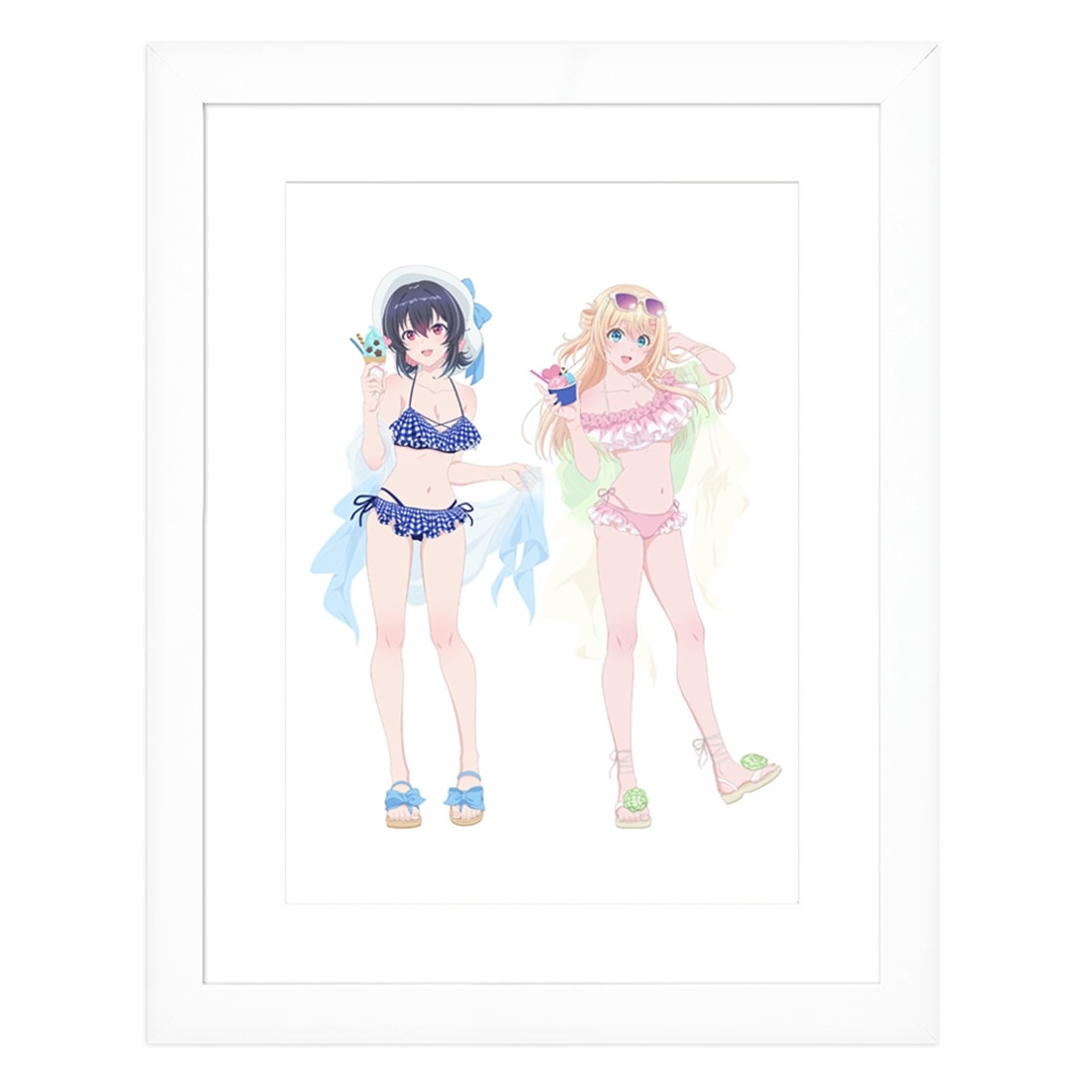 クラスで2番目に可愛い女の子と友だちになった 描き下ろしキャラファイングラフ 水着 A4