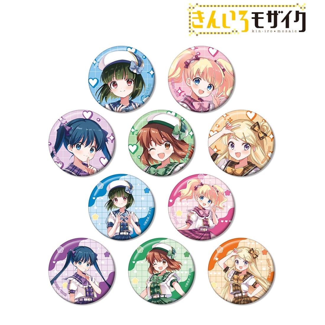 きんいろモザイク 原悠衣先生 描き下ろし アイドル風衣装ver. トレーディング缶バッジ 【1BOX】