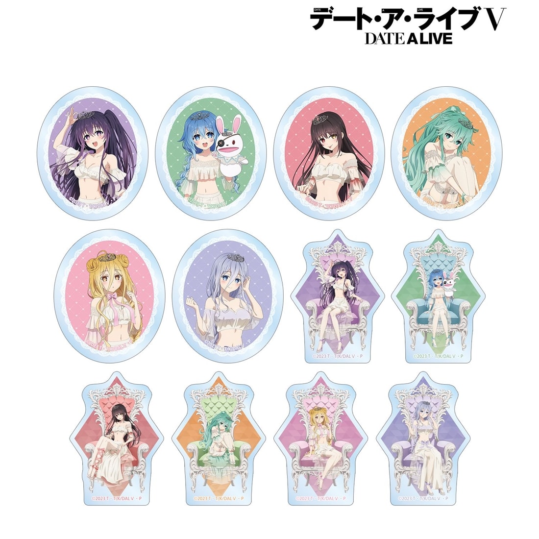 デート・ア・ライブV 描き下ろし プリンセス玉座ver. トレーディングクリアダイカットステッカー 【1BOX】