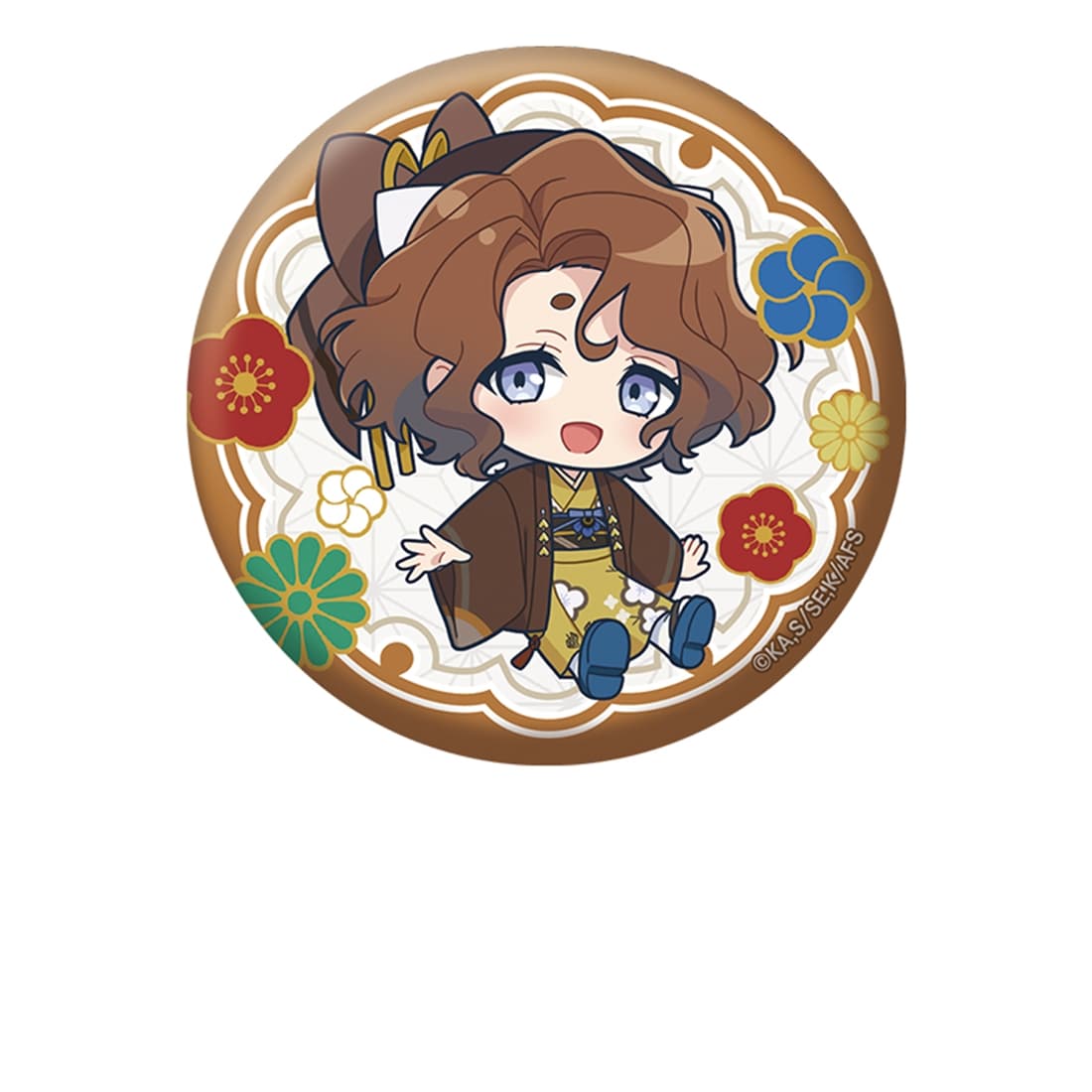春夏秋冬代行者 春の舞 ぺたん娘缶バッジ 祝月撫子