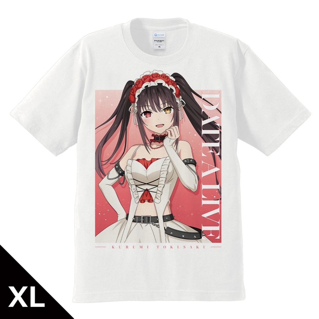 デート・ア・ライブV Tシャツ 時崎狂三 ゴシックパンク ホワイトver. XLサイズ 【描き下ろし】 XL