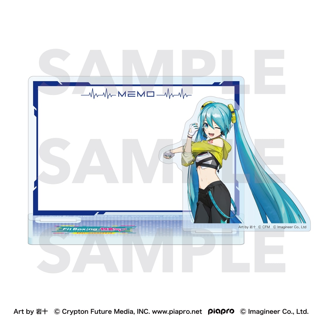 ピアプロキャラクターズ Fit Boxing feat. 初音ミク Art by 岩十 アクリルメモスタンド 初音ミク