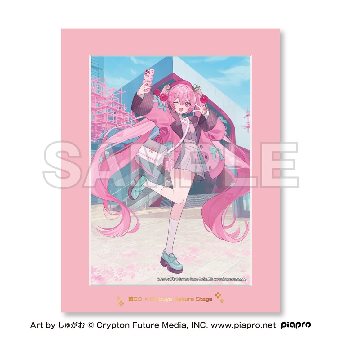 桜ミク×Shibuya Sakura Stage キャラファインマット Art by しゅがお