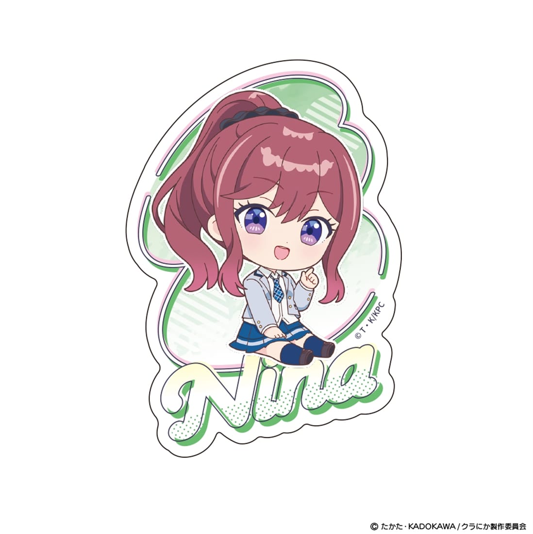 クラスで2番目に可愛い女の子と友だちになった ダイカットステッカー ミニキャラ 新田新奈
