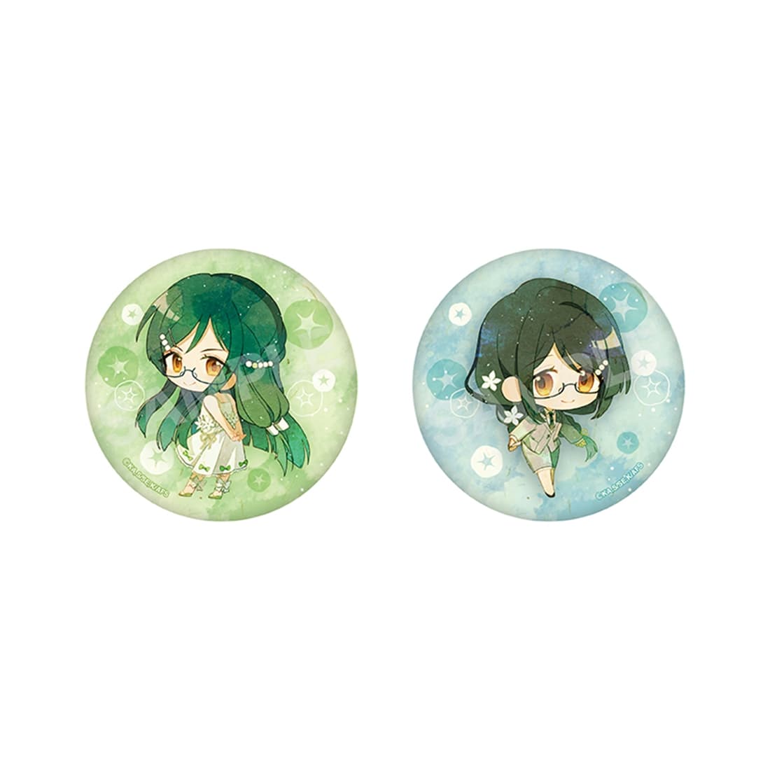 春夏秋冬代行者 春の舞 和紙缶バッジ（2個セット） 02 夏