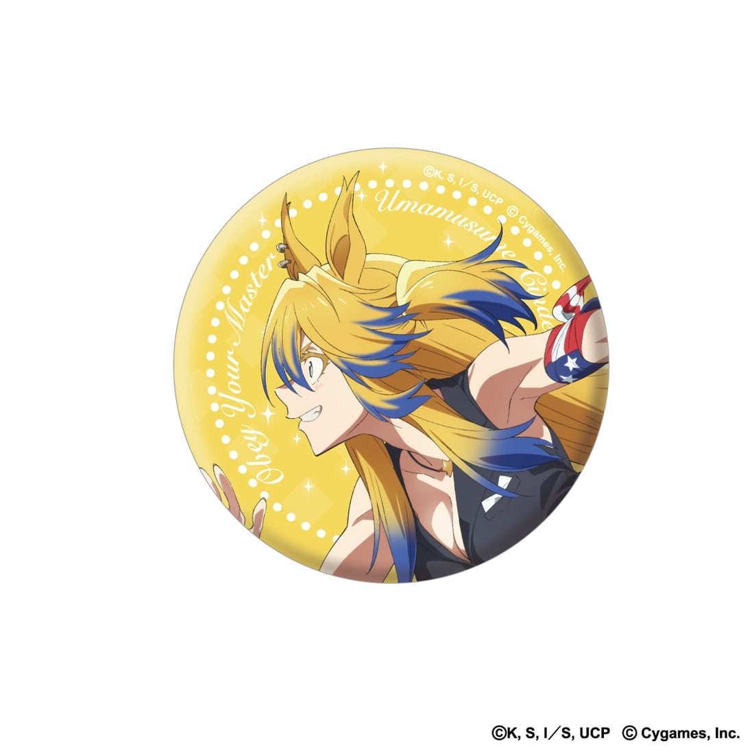 ウマ娘 シンデレラグレイ 75mmオーロラ缶バッジ オベイユアマスター