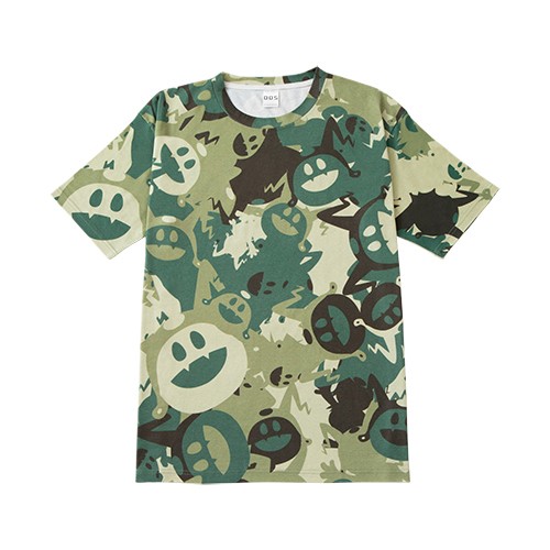 真・女神転生 ジャックフロスト迷彩Tシャツ　Green Green