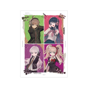 ダンガンロンパシリーズ lackさんイラスト 苗木 誠&舞園 さやか&霧切 響子&江ノ島 盾子ヘッドフォンver. A3マット加工ポスター 苗木 誠&舞園 さやか&霧切 響子&江ノ島 盾子