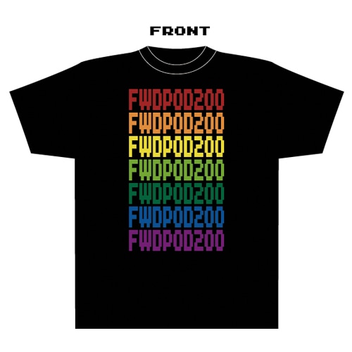 ファミ通WAVE Tシャツ:200th rainbowブラック/Sサイズ ブラック/Sサイズ
