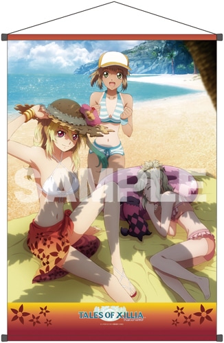 テイルズ オブ エクシリア B2タペストリー 水着衣装(ミラ、レイア、エリーゼ、ティポ) 水着衣装（ミラ、レイア、エリーゼ、ティポ）