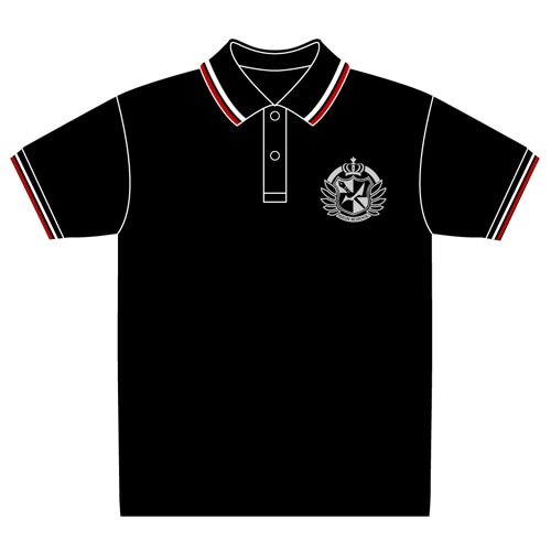 スーパーダンガンロンパ2 希望ヶ峰学園ポロシャツBLACK×RED×WHITE XSサイズ BLACK×RED×WHITE XSサイズ