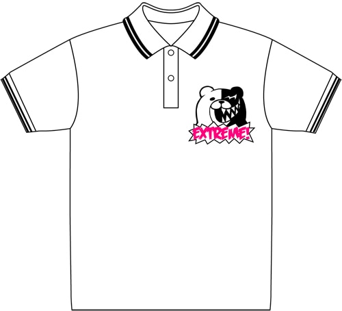 スーパーダンガンロンパ2 モノクマ ポロシャツWHITE×BLACK×BLACK Sサイズ WHITE×BLACK×BLACK Sサイズ