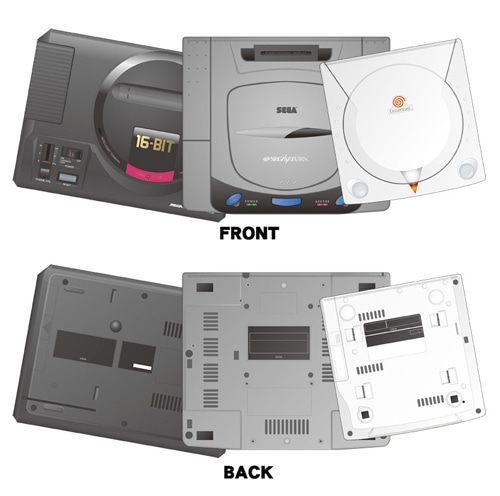 実物大「セガ ハード」クリアファイル 3台セット【セガストア2012年末大感謝祭】