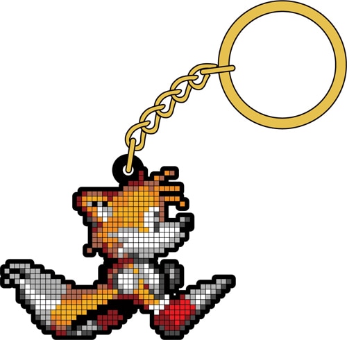 ソニック・ザ・ヘッジホッグ テイルスピクセルラバーキーホルダー