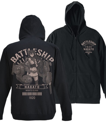 艦隊これくしょん～艦これ～長門天竺パーカーBLACK-S BLACK-S