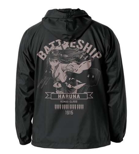 艦隊これくしょん～艦これ～榛名フーデッドウインドブレーカーBLACK×WHITE-S BLACK×WHITE-S