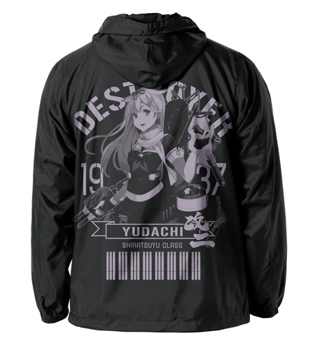 艦隊これくしょん～艦これ～夕立改二フーデッドウィンドブレーカーBLACK×RED-XL BLACK×RED-XL