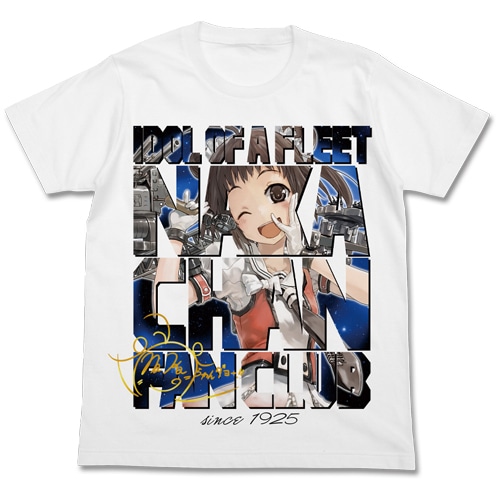 那珂ちゃんファンクラブフルカラーTシャツWHITE L　艦隊これくしょん WHITE L