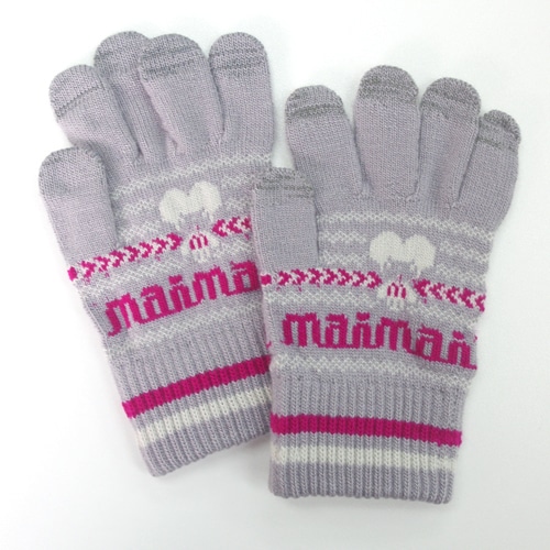 maimaiプレミアム スマホ手袋 グレイなモモイロ　～ちゅうくらいサイズ～