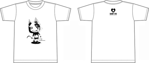 コラボイラストTシャツ 【SIRENといっしょ】(鎌シビトロver.) 白【再販】「プレイステーション(R)といっしょ」　XLサイズ 白・XL