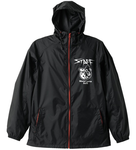 ダンガンロンパ1・2 モノクマソフト フーデッドウインドブレーカーBLACK×RED-XL BLACK×RED-XL