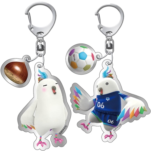 「torne(トルネ)」 トルネフ 2連ミニアクリルキーホルダーセット（ノーマル&サッカー）