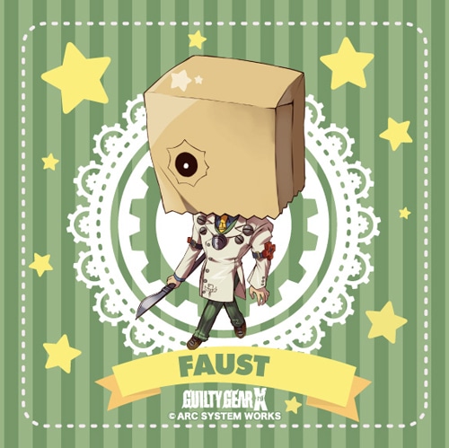 ギルティギア イグザード サイン デフォルメマイクロファイバータオル06　ファウスト 06　ファウスト