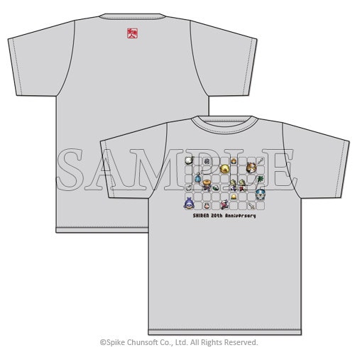 風来のシレン　ドット柄Tシャツ(灰地)S S