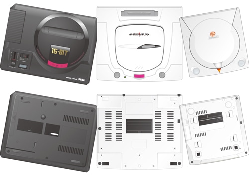 実物大「セガ ハード」クリアファイル 3台セット Ver.セガサターン白【セガストア年末年始大感謝祭2015】