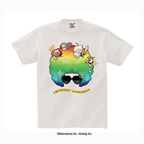 剣と魔法のログレス Tシャツ レインボーアフロ ホワイトSサイズ Sサイズ