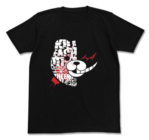 ダンガンロンパ3 モノクマタイポグラフィーTシャツBLACK-M BLACK-M