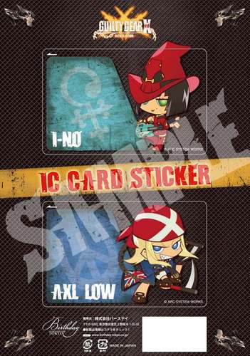 ギルティギア イグザード レベレーター  ICカードステッカー　05イノ&アクセル 05イノ＆アクセル