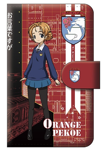 「みんながいますから・・・」作戦 オレンジペコ 手帳型スマホケース M『ガールズ＆パンツァー　劇場版』【完全受注生産・専売商品】 オレンジペコ M