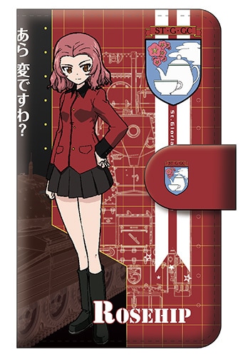 「みんながいますから・・・」作戦 ローズヒップ 手帳型スマホケース M『ガールズ＆パンツァー　劇場版』【完全受注生産・専売商品】 ローズヒップ M