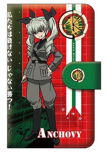 「みんながいますから・・・」作戦 アンチョビ 手帳型スマホケース M『ガールズ＆パンツァー　劇場版』【完全受注生産・専売商品】 アンチョビ M