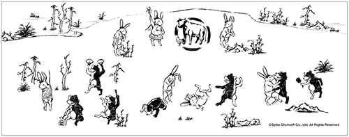 ダンガンロンパ　戯画手ぬぐい