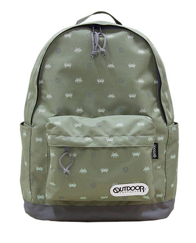 [OUTDOOR PRODUCTS×TAITO]スペースインベーダー デイパック　【セージグリーン】 セージグリーン