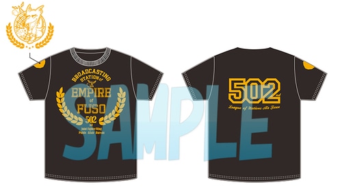 ブレイブウィッチーズ扶桑皇国チャンネル　オリジナルTシャツ第二弾カラー：ブラックMサイズ カラー：ブラックMサイズ