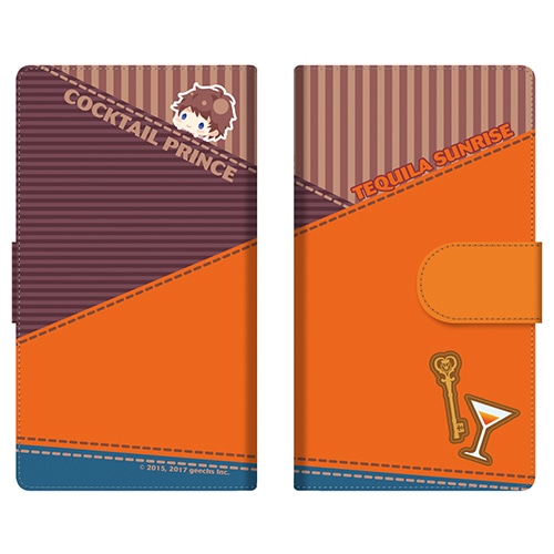 カクテル王子(プリンス)　手帳型スマホケース　004 テキーラ・サンライズ【専売商品】Mサイズ 004 テキーラ・サンライズ　Mサイズ