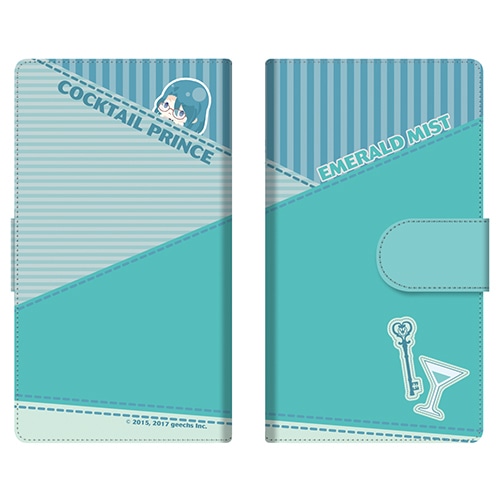 カクテル王子(プリンス)　手帳型スマホケース　005 エメラルドミスト【専売商品】Lサイズ 005 エメラルドミスト　Lサイズ