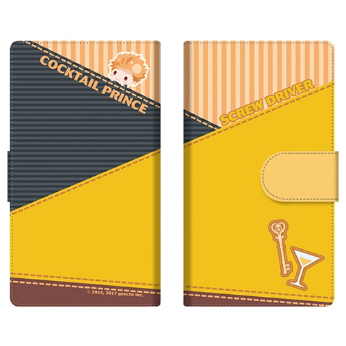 カクテル王子(プリンス)　手帳型スマホケース　019 スクリュードライバー【専売商品】Mサイズ 019 スクリュードライバー　Mサイズ