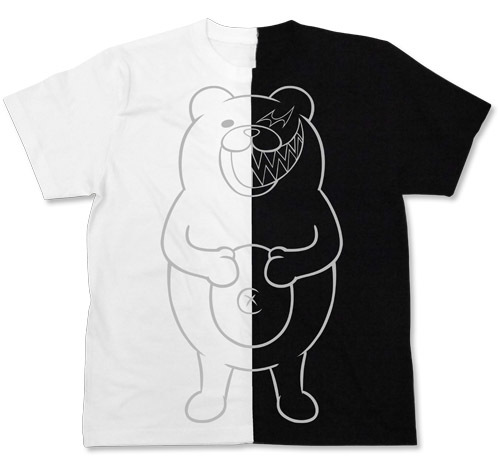 モノクマ グラフィック ニコイチTシャツ/WHITE×BLACK-S WHITE×BLACK-S
